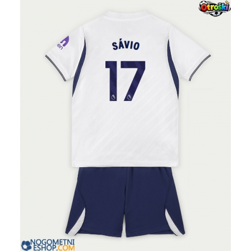 Otroški Nogometni dresi Tottenham Hotspur Savio #17 Domači 2026-27 Kratek Rokav (+ Kratke hlače)